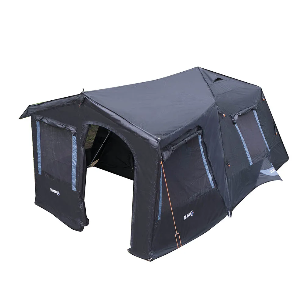 【Turbo Tent】Turbo Lite300 第3代 8人帳篷露營全套組-曜石黑(Turbo Lite300 邊片x2 + Lite300前門片)