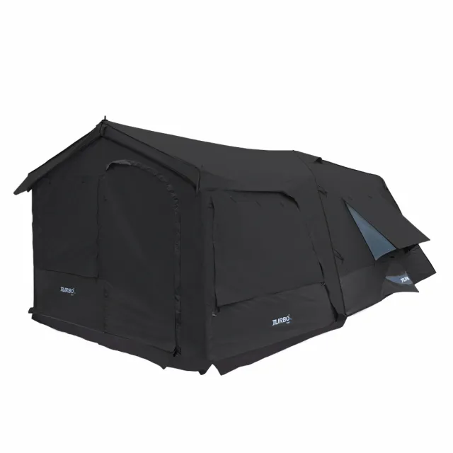 【Turbo Tent】Turbo Lite300 第3代 8人帳篷露營全套組-曜石黑(Turbo Lite300 邊片x2 + Lite300前門片)