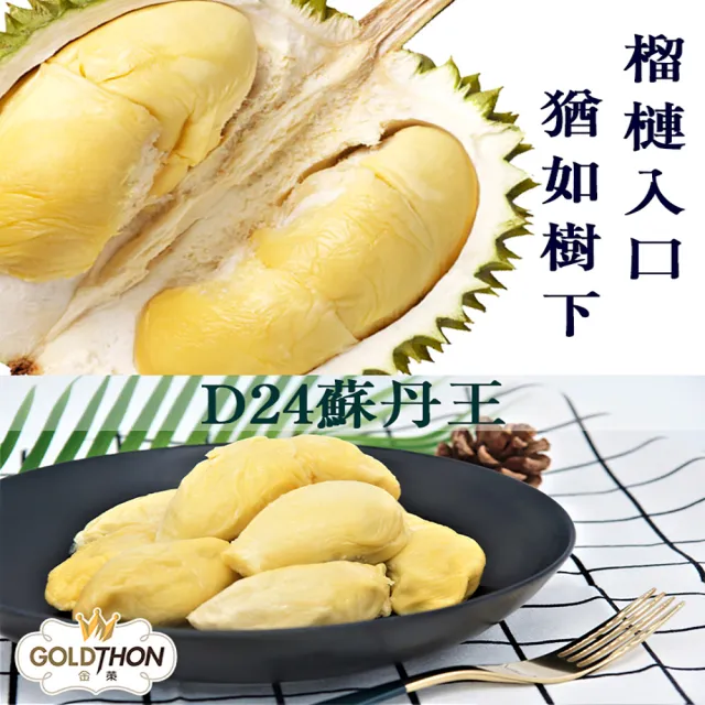 【Gold Thon】馬來西亞老樹蘇丹王榴槤果肉400克*1盒(真空貼體盒裝  清真認證)