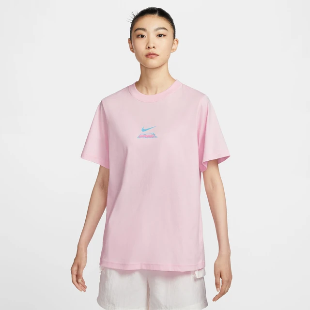 NIKE 耐吉 短袖上衣 女款 運動 AS W NSW SS TEE ESSNTL GCEL 白粉 HM4625-663