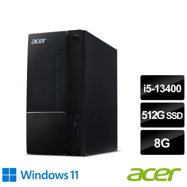 【Acer 宏碁】Office 2021組★i5十核電腦(Aspire TC-1770/i5-13400/8G/512G SSD/W11)