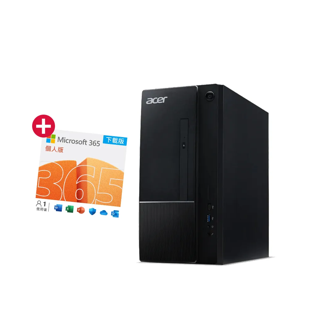 【Acer 宏碁】微軟M365組★i7十六核電腦(Aspire TC-1770/i7-13700/16G/512G SSD/W11)