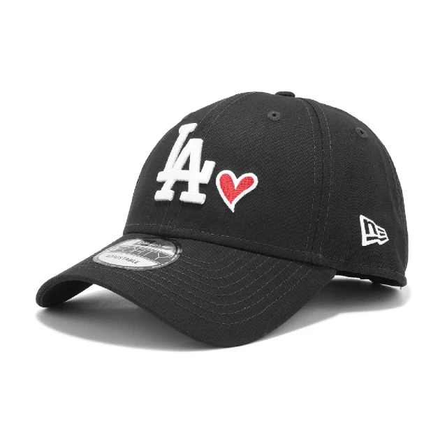 NEW ERA 棒球帽 Essential MLB Heart 黑白 940帽型 可調帽圍 洛杉磯道奇 LAD 老帽(NE70609996)