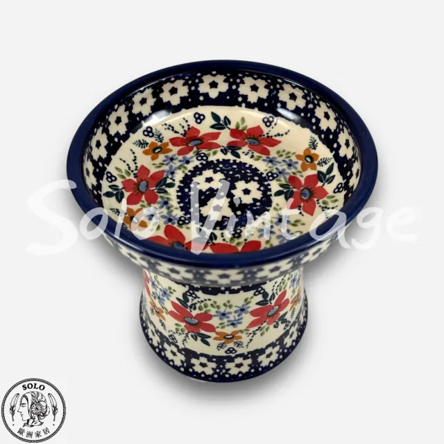【SOLO 波蘭陶】波蘭製 Manufaktura 波蘭陶 14cm 寵物碗 高腳碗 貓咪/小型犬適用
