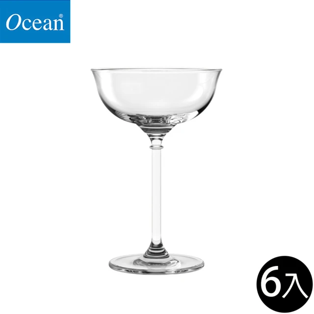 Ocean 淺碟香檳杯 215ml 6入組 PALETTE系列(調酒杯 玻璃杯 香檳杯 氣泡酒杯)