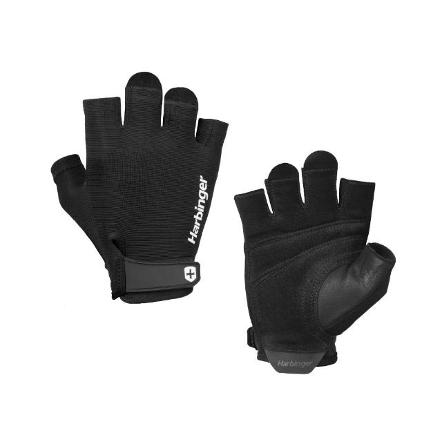 【Harbinger】2.0 重訓/健身用專業手套-黑色(Power Gloves 2.0 男女適用)
