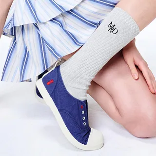 【MARDI MERCREDI】懶人鞋 海軍藍 經典小雛菊 帆布 LEGERE SNEAKERS