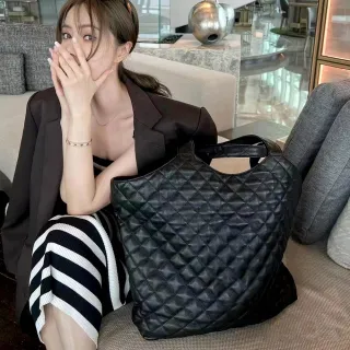 【KT DADA】包包女 真皮包包 大容量包包 包包 托特包牛皮包包 菱格包 大容量包包 子母包  