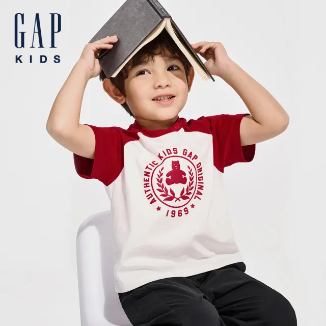 【GAP】幼童裝 Logo/小熊印花純棉圓領短袖T恤-多款任選(586669&586676)