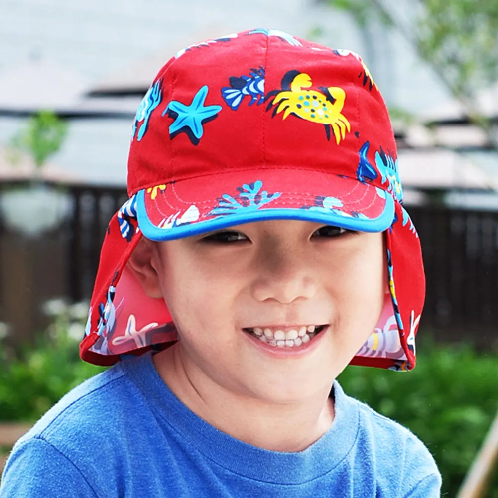 【Juniper 朱尼博】抗UV防曬披風童帽 J7591C(帽子_遮陽帽_防曬帽)