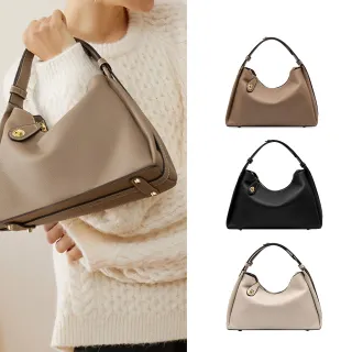 【Belinda】真皮 萊格爾鎖扣手提斜肩頭層牛皮包(真皮包包 三色)