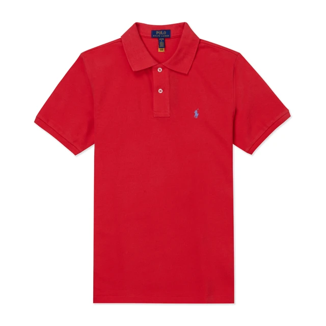 RALPH LAUREN RL POLO 經典刺繡小馬短袖Polo衫-青年款-橘紅色(青年款/平輸品)