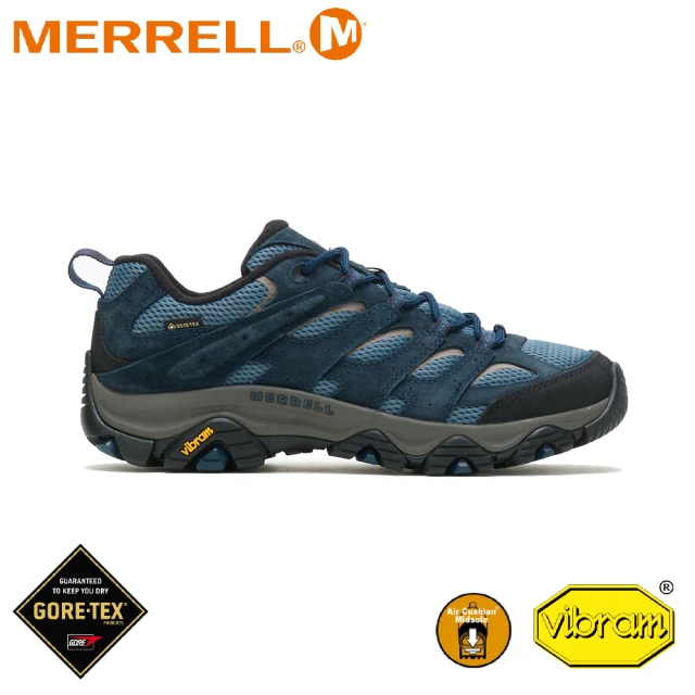 MERRELL 男 MOAB 3 GORE-TEX防水登山鞋《深海藍》 ML135533/越野鞋/戶外鞋/健行鞋(悠遊山水+)