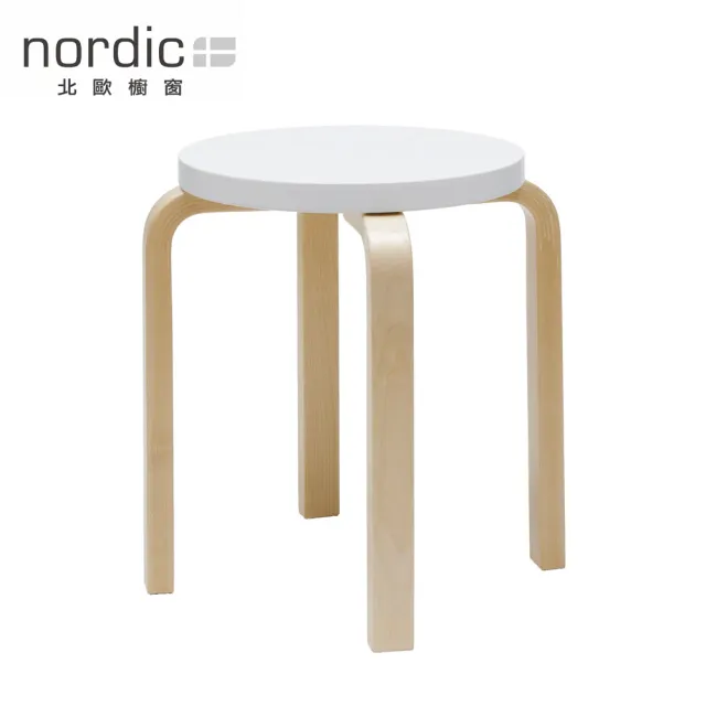 【北歐櫥窗】Artek Stool E60 四腳圓凳(純白)