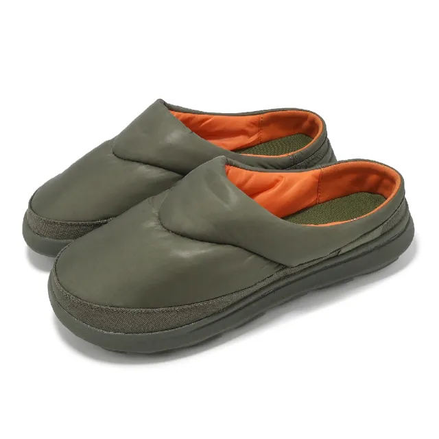 【MERRELL】休閒鞋 HUT Moc 2 Quilted Slide 男鞋 綠 橘 輕量 保暖 拖鞋 休閒便鞋(ML006253)