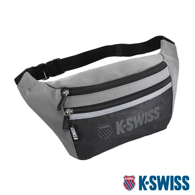 【K-SWISS】運動腰包 Fanny Pack-灰(BG313-027)