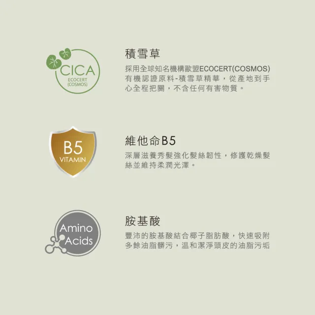 【KU.KU. 酷咕鴨】KUKU PLUS舒敏積雪草寶寶洗髮精500ml