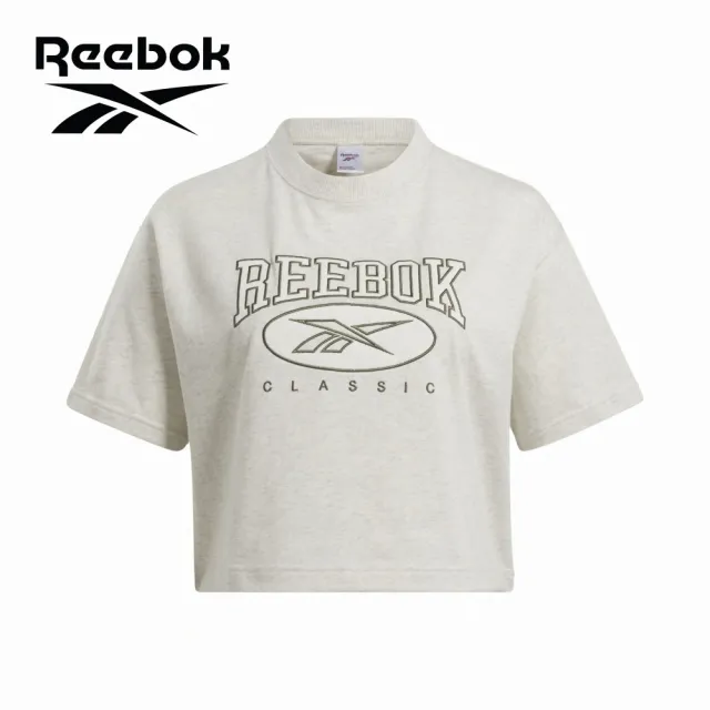 【REEBOK官方旗艦】CL AE BIG LOGO CROP TEE 短袖上衣_女(三款任選)