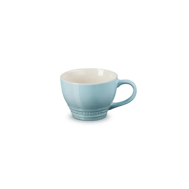 【Le Creuset】瓷器卡布奇諾杯400ml(無花果/海洋之花/水手藍/迷霧灰 4色選1)