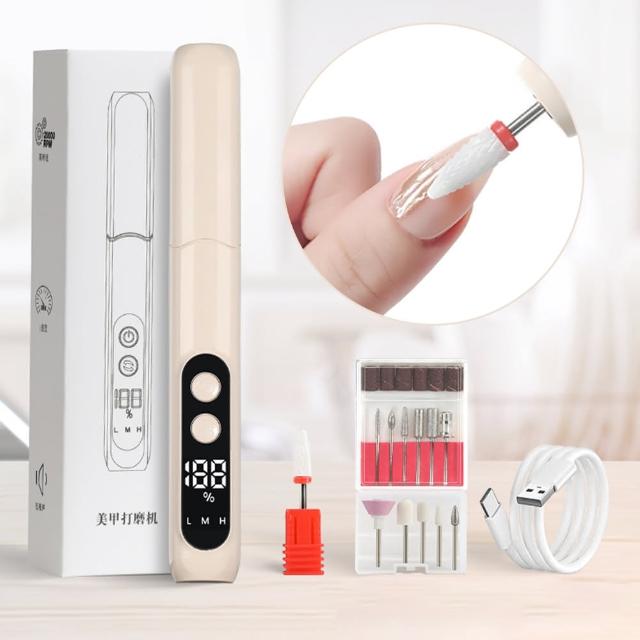 【SAMPA】USB充電式美甲打磨器 專業修甲機/卸甲機 可攜式指甲修復美甲機 去死皮拋光機(美甲儀/磨甲機) 618