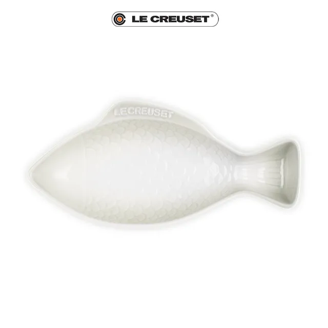 【Le Creuset】瓷器鮮魚盤-中(加勒比海藍/蛋白霜 2色選1)