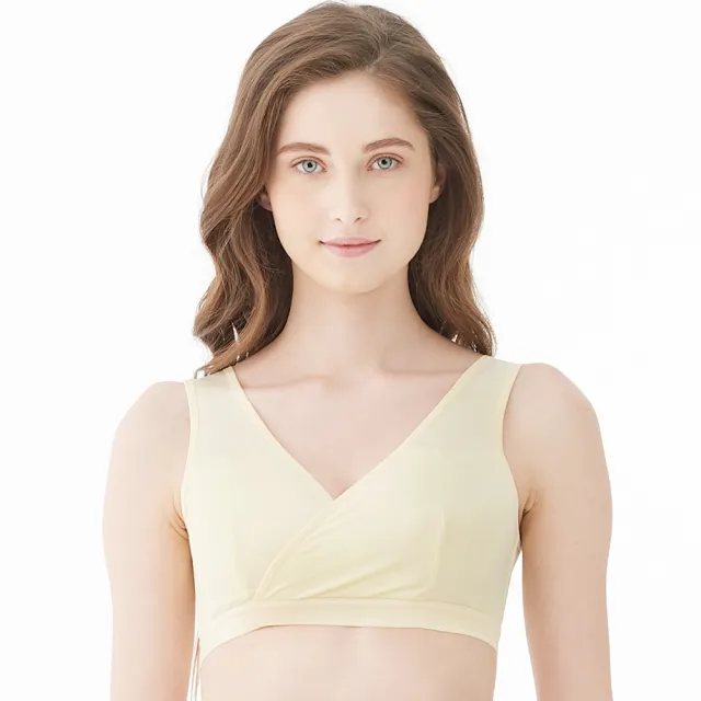 【Gennies 奇妮】哺乳內衣 休閒交叉款無鋼圈內衣(共4色)