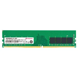 【Transcend 創見】JetRam DDR4 2666 16GB 桌上型記憶體(JM2666HLE-16G 新舊包裝隨機出貨)