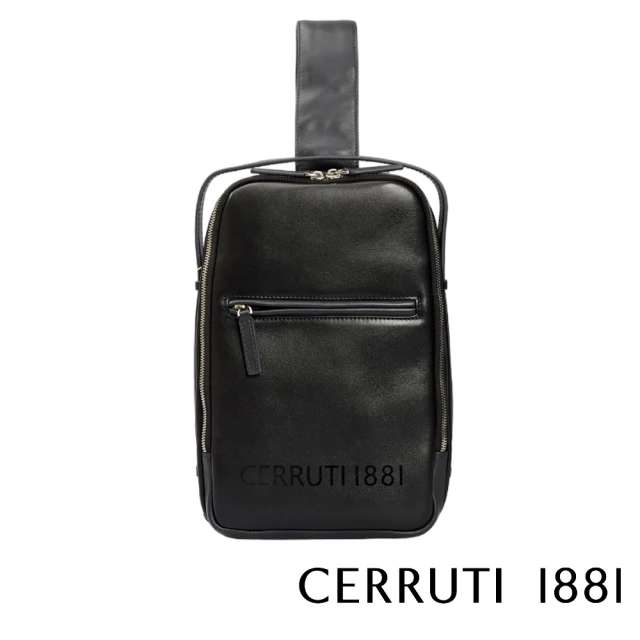 Cerruti 1881 限量2折 義大利頂級小牛皮斜肩包 