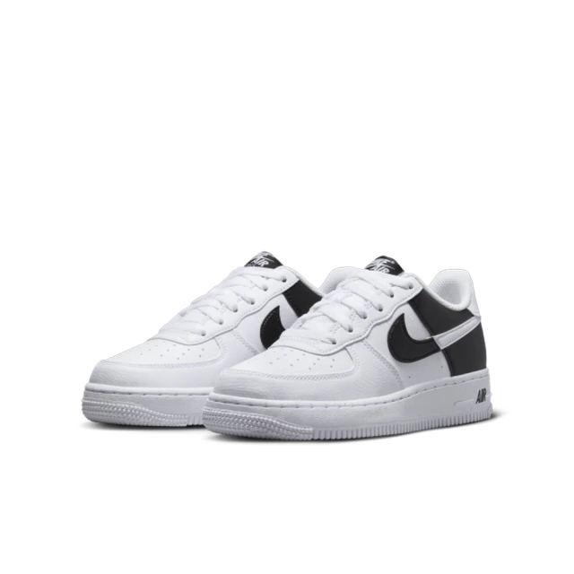 NIKE 耐吉 運動鞋 休閒鞋 女鞋 中大童 男鞋 NIKE AIR FORCE 1 NN GS 黑白 拼接 AF1 低筒(HF9096100)