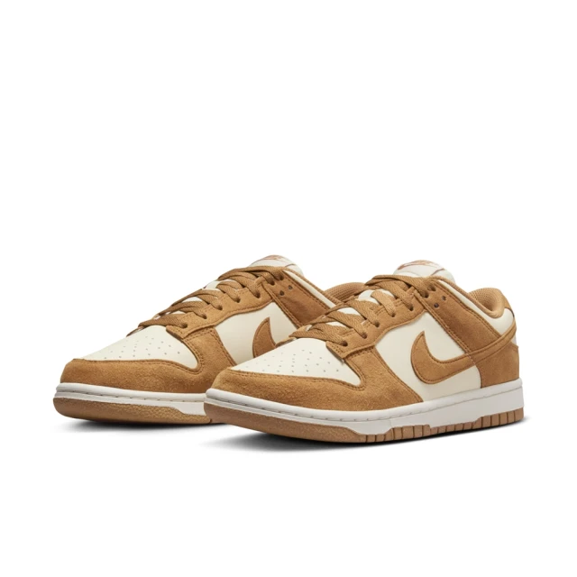 NIKE 耐吉 運動鞋 休閒鞋 女鞋 WMNS NIKE DUNK LOW Flax Coconut Milk 亞麻棕 椰奶白 麂皮(HJ7673100)