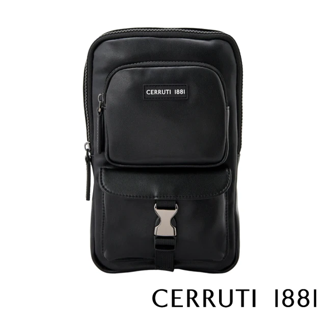 Cerruti 1881 限量2折 義大利頂級小牛皮斜肩包 