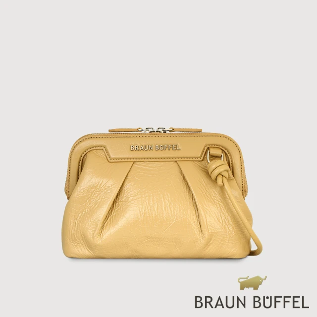 BRAUN BUFFEL 德國小金牛 台灣總代理 安娜格 手拿包-淺棕色(BF827-02-CR)