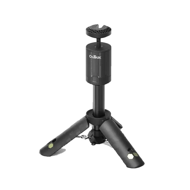 【OUTASK】戶外多功能防水伸縮照明燈-午夜黑 (野營燈 手電筒 帳蓬燈)