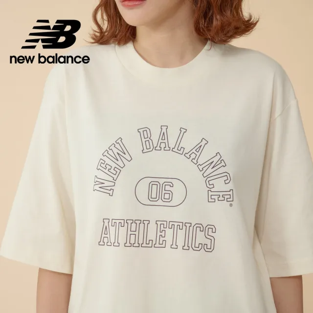 【NEW BALANCE】NB 棉質短袖上衣_女性_杏/綠色任選_WT43521LIN_WT43521NWG(美版 版型偏大)