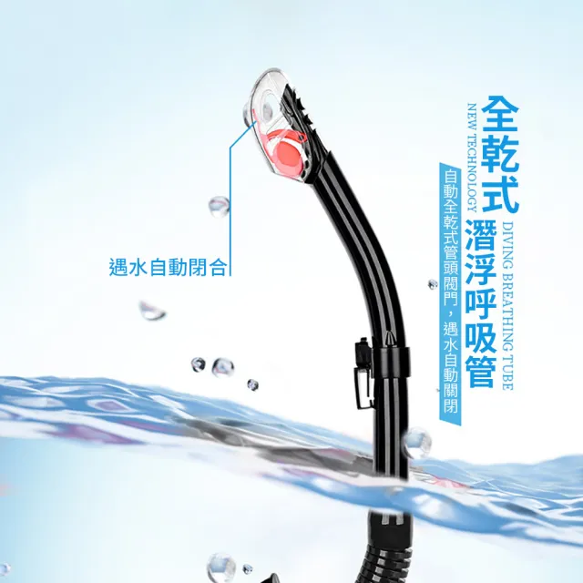 【韓國Aquarius】清晰防霧大框潛水鏡呼吸管浮潛面罩超值組(成人浮潛面鏡 潛水蛙鏡 潛水面罩)