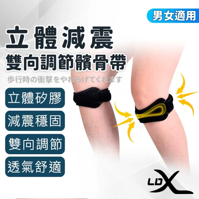 LDXLDX 極致透氣雙向調節加強型運動減震髕骨帶 兩只入