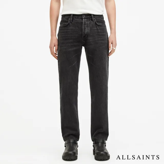 【ALLSAINTS】REID 中腰硬挺直筒牛仔褲-黑 M025EB(直筒版型- 30周年全新改版)