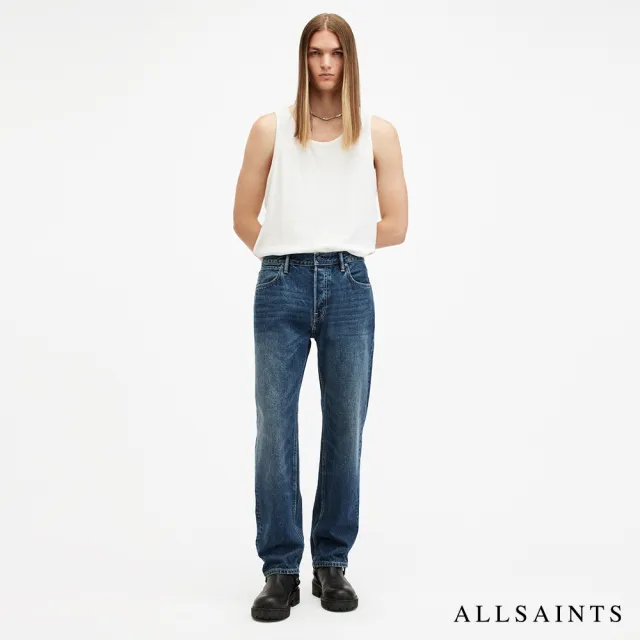 【ALLSAINTS】IGGY 彈力中腰修身牛仔褲-藍 M024EB(修身版型- 30周年全新改版)