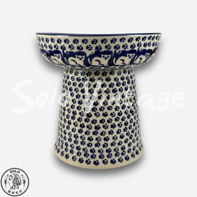 【SOLO 波蘭陶】波蘭製 Manufaktura 波蘭陶 14cm 寵物碗 高腳碗 貓咪/小型犬適用