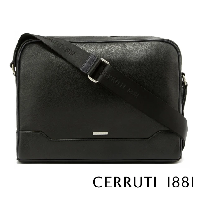 Cerruti 1881 限量2折 義大利頂級小牛皮斜肩包 