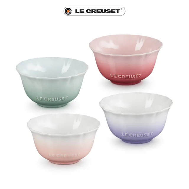 【Le Creuset】凡爾賽花園系列瓷器飯碗(淡粉紅/淡粉紫/櫻花粉/湖水綠)