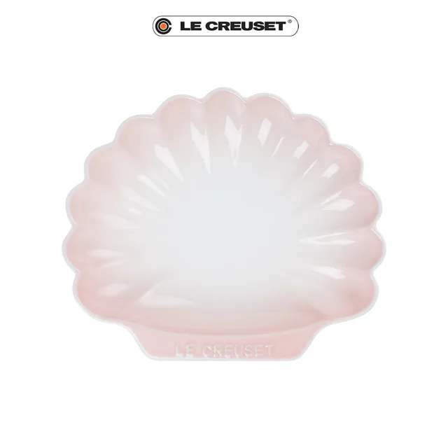 【Le Creuset】瓷器貝殼盤-中(淡粉紅)