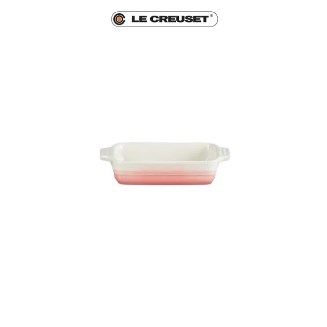 【Le Creuset】瓷器長方烤盤18cm(粉樹莓)