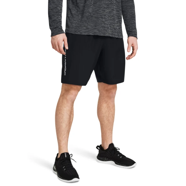 UNDER ARMOUR UA 男 Woven Wdmk 運動短褲_1383356-001(黑色)