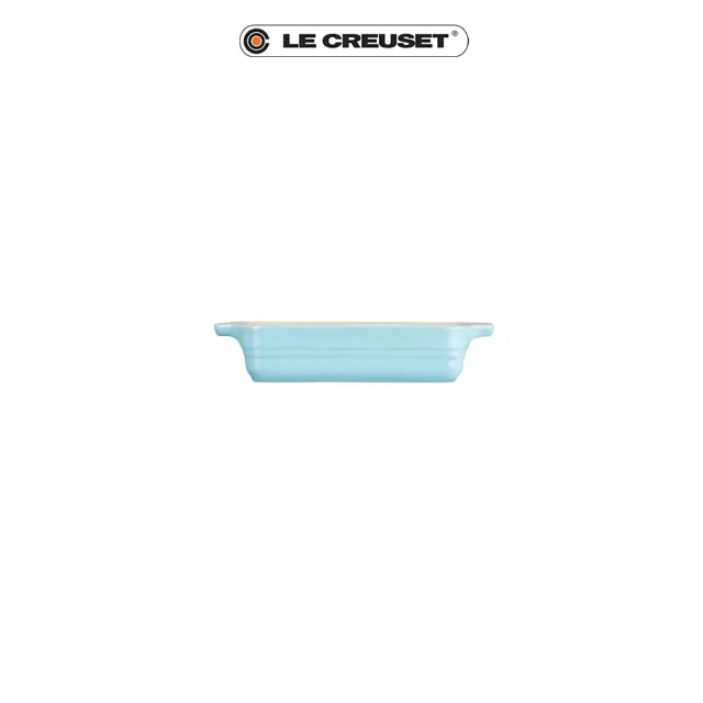 【Le Creuset】瓷器長方烤盤18cm(亮藍)