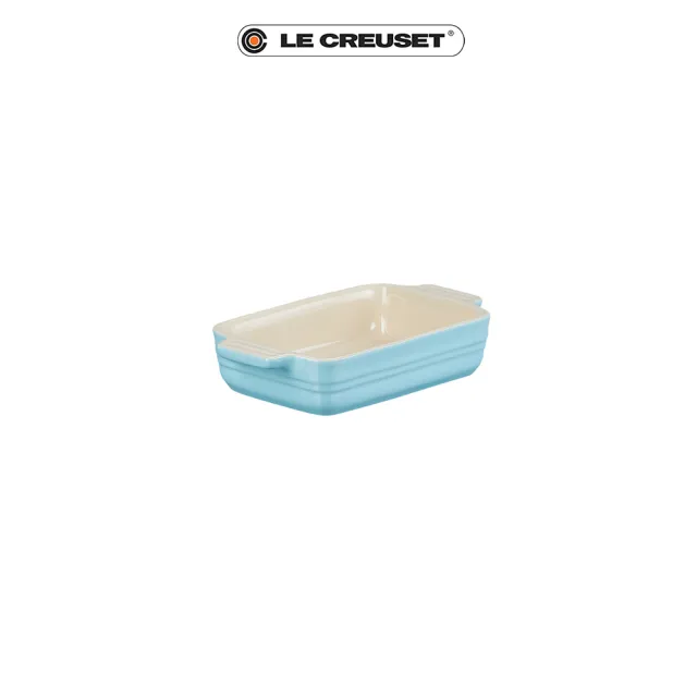 【Le Creuset】瓷器長方烤盤18cm(亮藍)