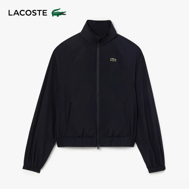 LACOSTE 女裝-短版撞色明線夾克(深綠色)好評推薦