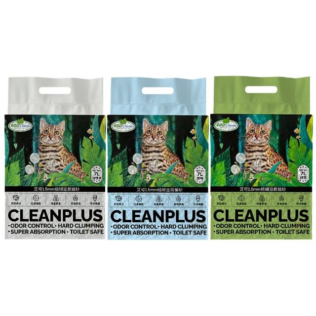 【ECO 艾可】1.5mm極細豆腐貓砂7L/2.5kg-6入組-原味/綠茶/活性炭(環保貓砂)