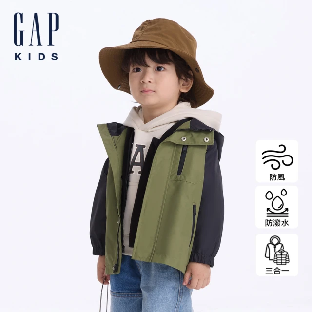 GAP 幼童裝 Logo連帽外套-黑色(890199)好評推