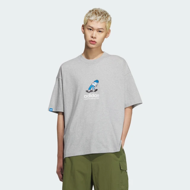 adidas 愛迪達 短袖上衣 男款 運動 三葉草 CS TEE SS M 灰 JI6312